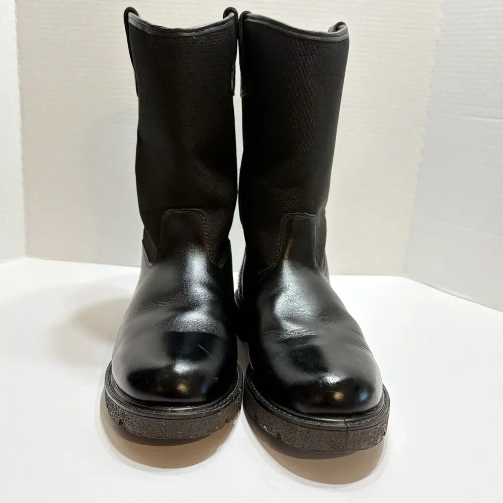 Rocky Warden Pull-On Wellington Public Service Boots 12 EW Black Leather